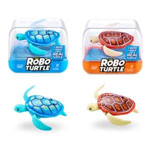 ROBO ALIVE Turtle Tortuga de natación robótica (Paquete de 2, Naranja y Azul),