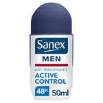 2 x Sanex Men Active Control Desodorante Roll-On, 50ml [Unidad 1'24€]