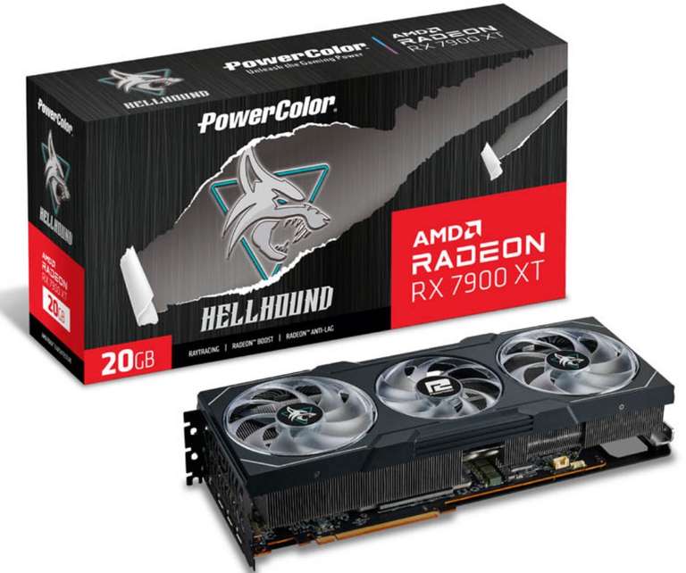 PowerColor AMD Radeon RX 7900 XT Hell Hound OC 20GB GDDR6 - Tarjeta Gráfica