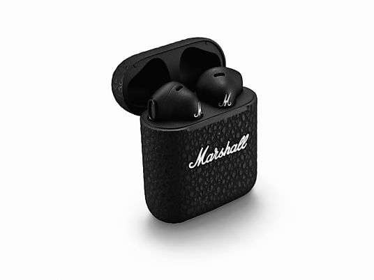 Marshall Minor III - Auriculares True Wireless, Batería 25h, Bluetooth 5.2, Micrófono, Negro