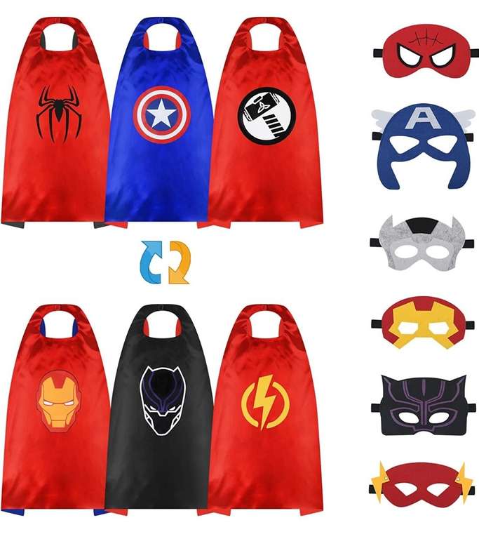 Capas y Máscaras de Superhéroes para Niños