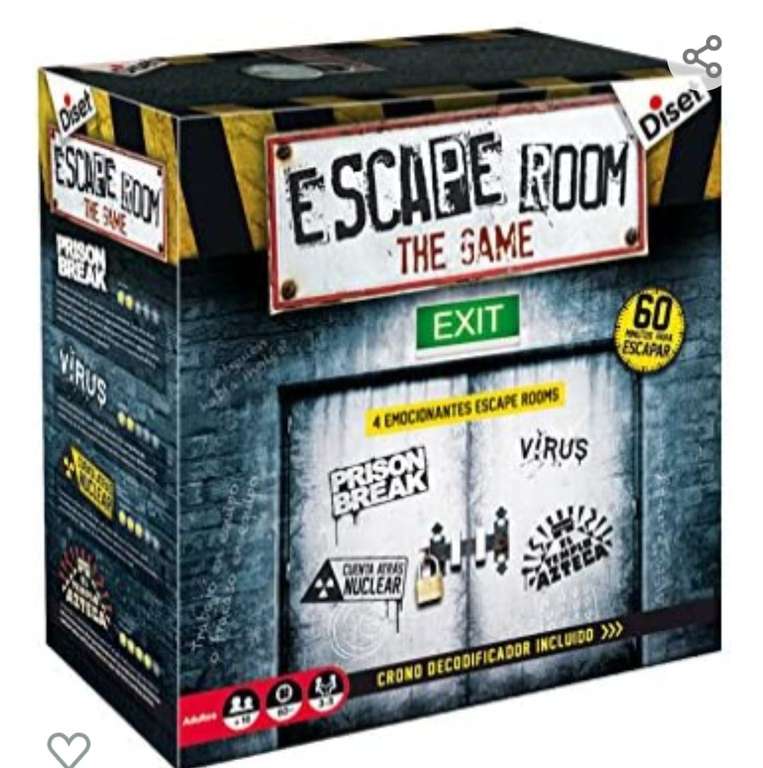 Escape Room the game, Juego de mesa adulto que simula una experiencia Escape room