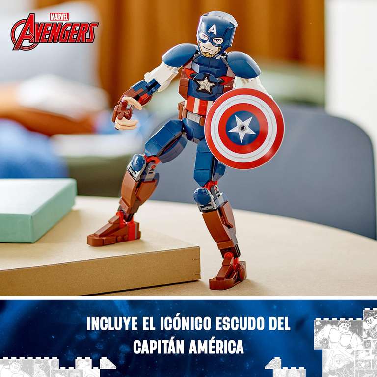 LEGO 76257 Marvel Figura de Construcción Capitán América