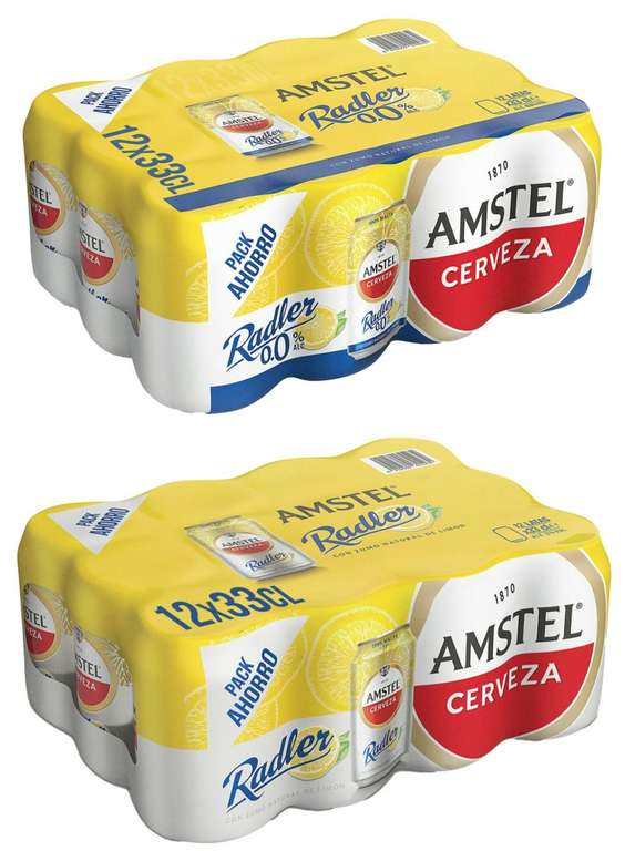 9x Pack de 12 Latas Amstel Radler o Radler 0,0% [108 Latas - 0,38€ c/Lata] También en El Corte Ingles