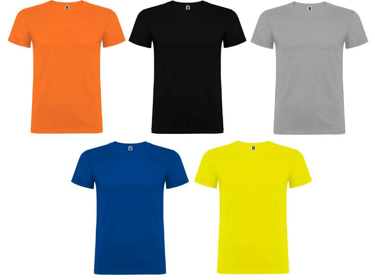 5x Camisetas Roly 100% algodón - Colores a elegir
