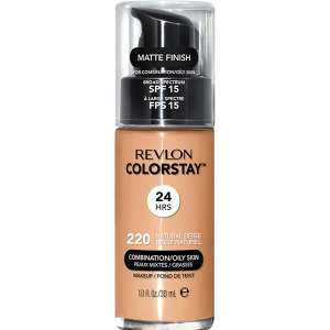 Revlon Color Stay Base de Maquillaje para Piel Mixta a Grasa SPF 15 30 ml - COLOR NATURAL BEIGE 220