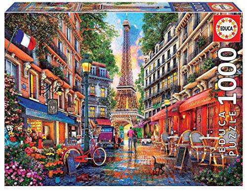 Educa - Paris, Dominic Davison. Puzzle de 1000 Piezas. Medida aproximada una Vez montado: 68 x 48 cm. Incluye Cola Fix Puzzle