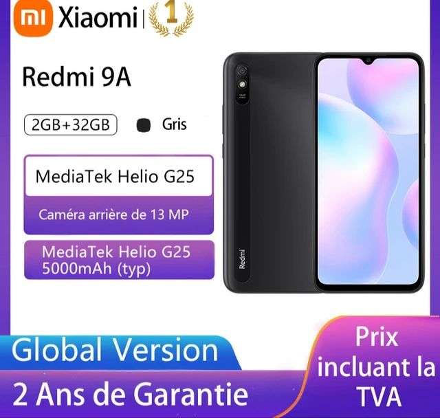 Xiaomi-teléfono Redmi 9A, 2GB/32GB