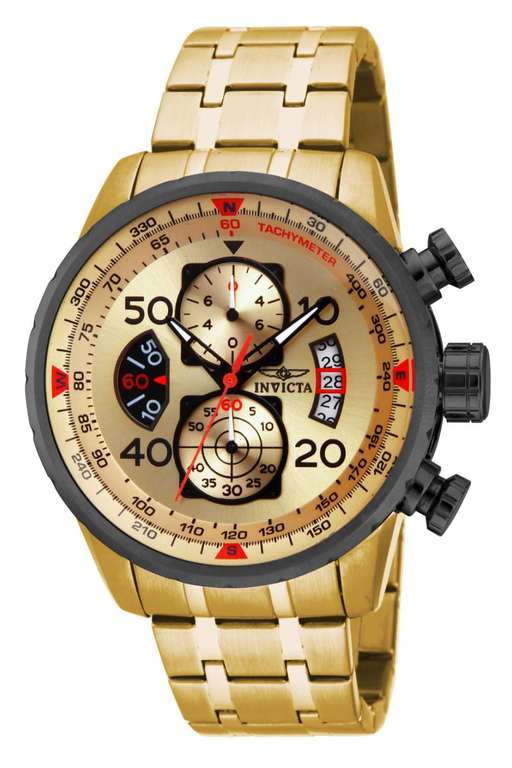 Invicta Aviator, Reloj de Cuarzo para Hombre de Acero Inoxidable, 48 mm