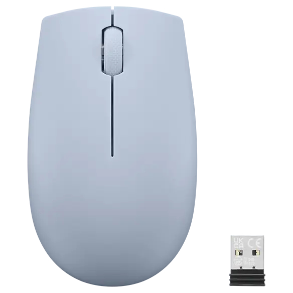 Ratón inalámbrico compacto Lenovo 300 (azul escarcha) con batería