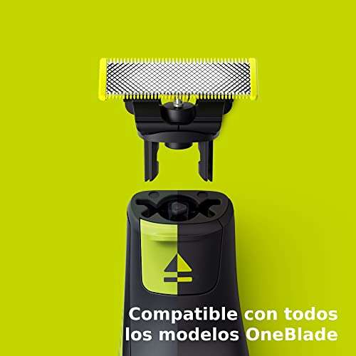 Philips OneBlade 3 Cuchillas de Recambio de Acero Inoxidable compatibles con todas las Maquinillas de Afeitar Eléctricas OneBlade