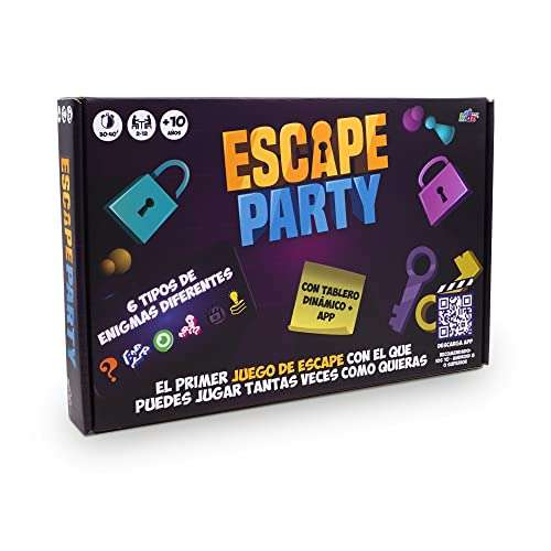 Famosa – Escape Party, juego de Escape Room muy completo, con posibilidades de juego diferentes para jugar muchas veces, hasta 500 preguntas