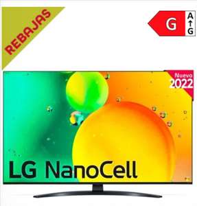 TV LED - LG 86NANO766QA, 86 pulgadas, NanoCell 4K, Procesador a5 Gen 5 con IA, Magic Remote