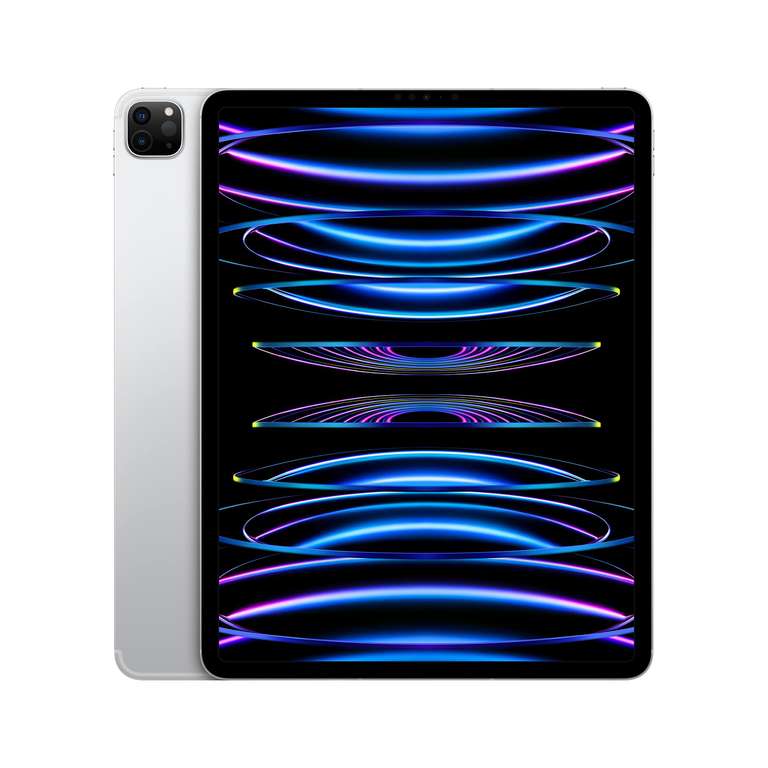 Apple 2022 iPad Pro de 12,9 Pulgadas (Wi-Fi + Cellular, 128 GB) - Plata (6.ª generación)