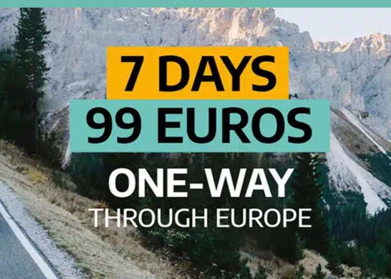 Alquiler CamperVans para viajar 7 días por Europa con ¡kilómetros ilimitados! ¡para 4 personas! por solo 99€ + 75€ descuento otras compras