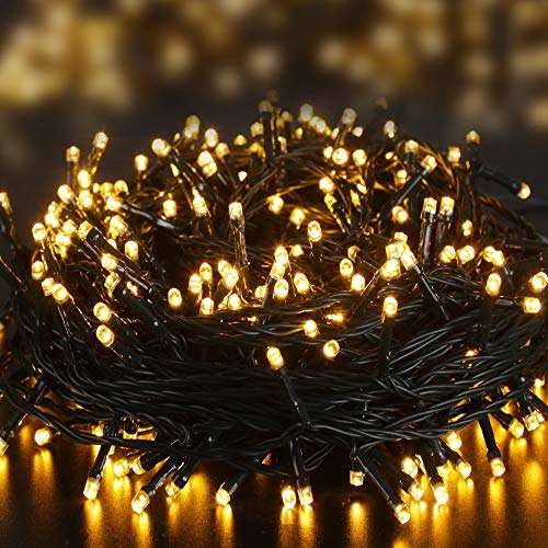 300 LED Luces Navidad a Pilas Temporizador, con Batería Impermeable, 8 Modos, 40M