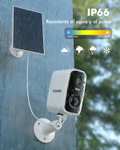 Cámara Vigilancia WiFi Exterior Solar Panel YESKAMO 2K 3MP Q10S Cámara de Vigilancia sin Cable con Batería 5200mAh