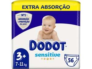 Pañales DODOT Sensitive Extra-Jumbo Pack T3 168 (3x56Un) (0.21€/unidad)