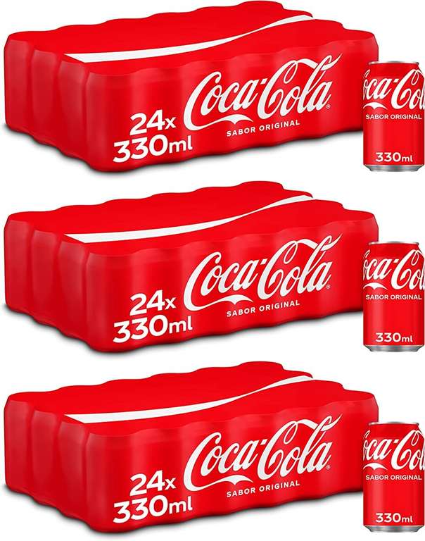 73x Latas de Coca Cola Normal [0,34€ C/LATA]