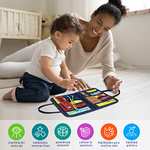 Tablero Actividades Montessori, Paneles Sensoriales Toddler para Habilidades Motoras Básicas, Juguetes Educativos 1 2 3 4 Años