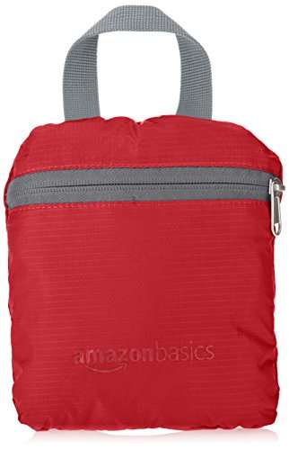 Amazon Basics - Mochila ligera plegable, 35L (roja a 9.04€)