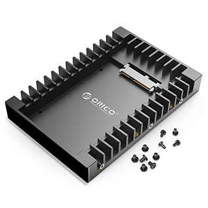 Adaptador Disco Duro/SSD 2,5'' a 3,5'', Soporte de Disco Duro, Plástico Bandeja de Montaje para SATA HDD/SSD de 7/9.5/12.5mm