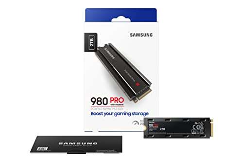 Samsung 980 PRO SSD con Heatsink 2TB PCIe Gen 4 NVMe M.2 Internal Solid State Hard Drive, Heat Control, Max Speed, PS5
