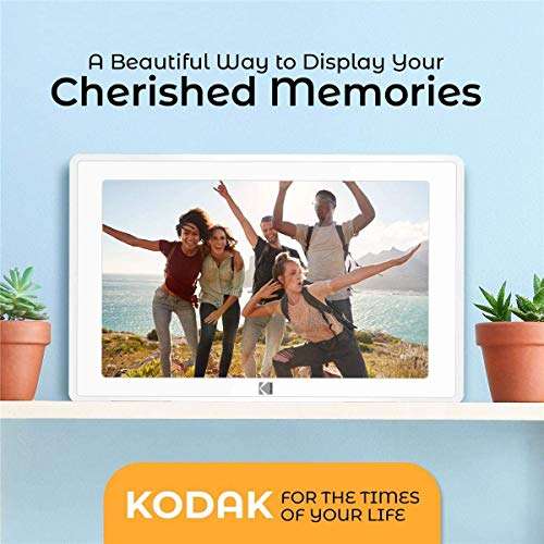 KODAK Touch - Marco de Fotos Digital con WiFi, Marco de Fotos electrónico de 10,1 Pulgadas, 1080P con Memoria de 8 GB, rotación automática