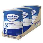 Nutribén Pack Continuación ProAlfa 2, Leche en Polvo de Continuación para Bebés, de 6 a 12 meses, 3 x 800 gramos