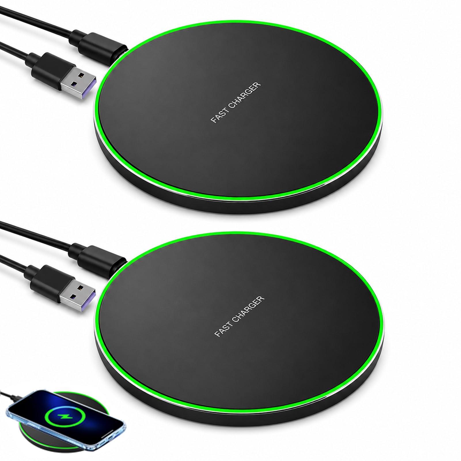 2 cargadores 35W - Inalámbrico Rápido Carga Inalámbrica Qi