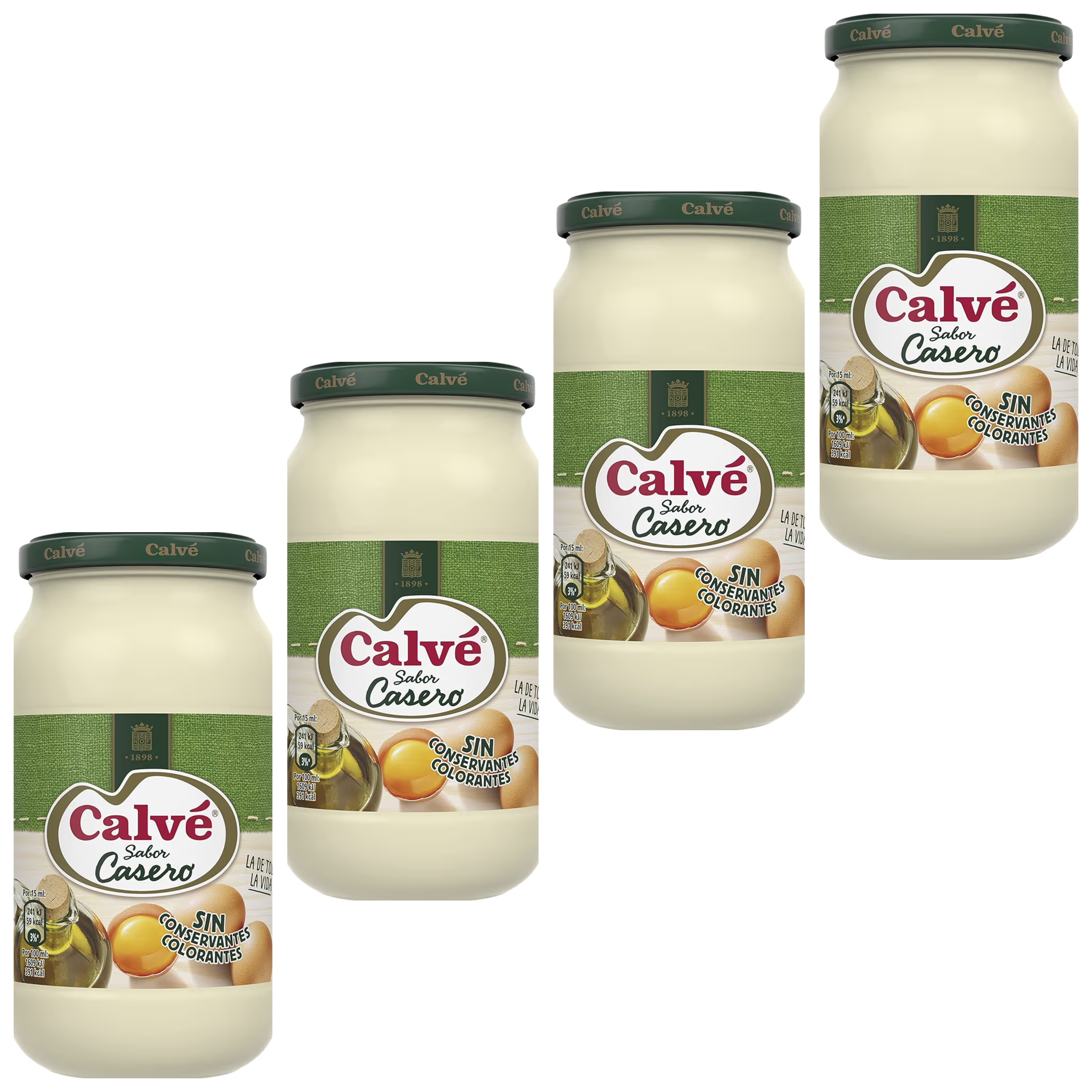 4 x Mayonesa casera Calvé frasco 430 ml