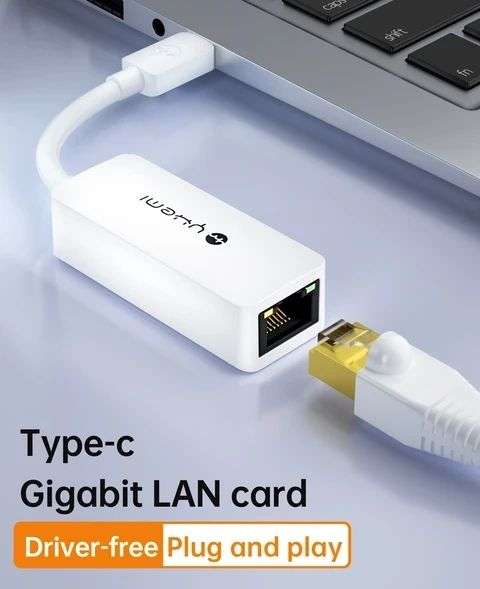 Tarjeta de red Gigabit USB-C YHEMI MC802