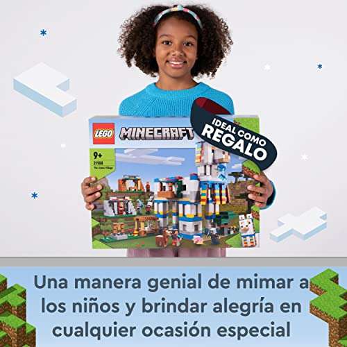 LEGO 21188 Minecraft El Pueblo-Llama, Casa de Juguete Grande, Set con Animales y Aldeano
