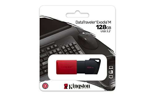 Kingston DataTraveler Exodia M DTXM/128GB USB 3.2 Gen 1 - con capuchón móvil en múltiples colores