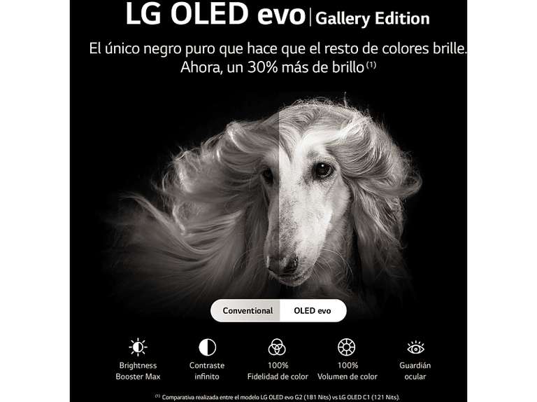 TV OLED 55" - LG OLED55G26LA, OLED 4K, Procesador α9 Gen5 AI Processor 4K, Smart TV / Modelo 65" por 1699 €