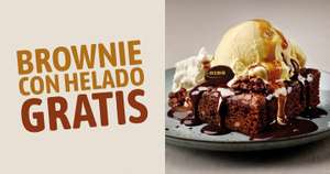 Brownie con helado gratis por consumiciones de más de 35€ en Ribs (promoción válida en pedidos para consumo en restaurante)