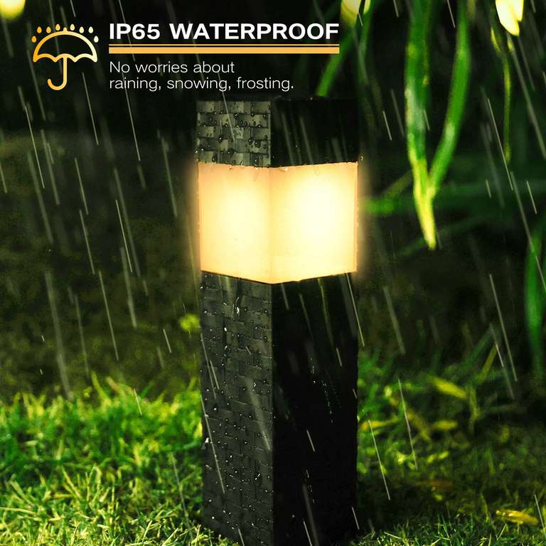 8 Paquete IP65 Impermeable Lámpara LED Luz Solar Exterior