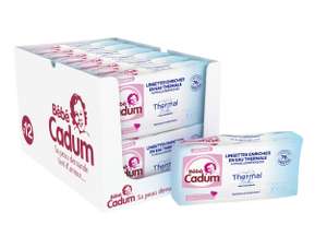 Cadum – Toallitas térmicas para pieles sensibles – 912 toallitas (12 paquetes de 76)