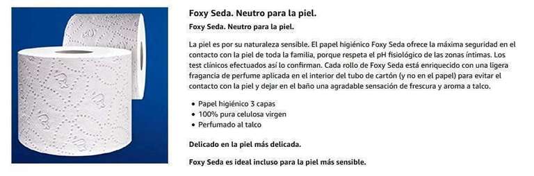 Foxy Seda papel higiénico 3 capas pack 6 rollos x 2,25€