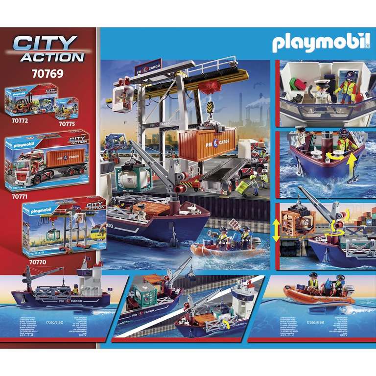 Playmobil City Action Gran Buque Portacontenedores