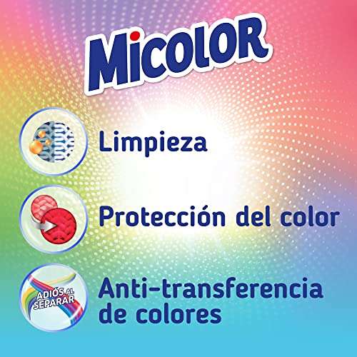 Micolor Detergente en Cápsulas Adiós al Separar (22 lavados), jabón para ropa de color en formato sostenible