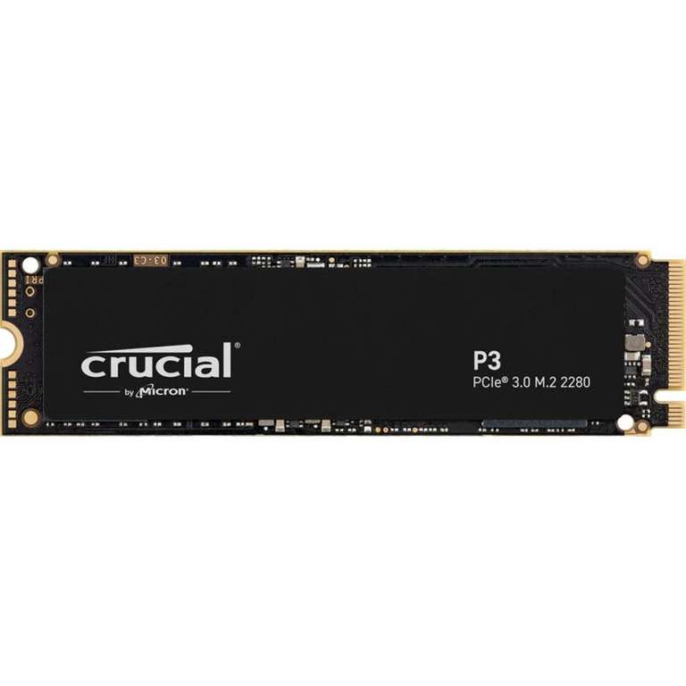 Crucial P3 500GB PCIe NVMe Gen3 - Disco Duro M.2