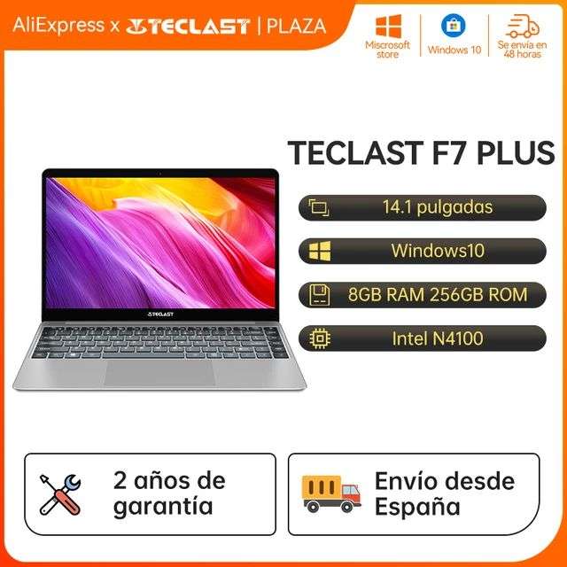Portátil TECLAST F7 Plus 8GB 256GB, 14.1" FHD (1.920x1.080) IPS