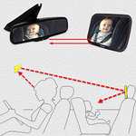 Espejo de coche para bebé para asiento trasero - Espejo de asiento de coche más seguro con vista cristalina, a prueba de roturas, ajustable
