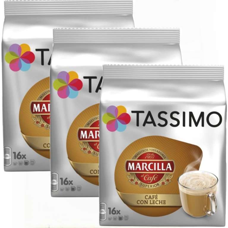 Pack 3 CAFE MARCILLA TASSIMO - Compatible con Tassimo