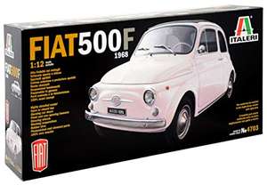 Italeri 4703S 1:12 Fiat 500F (versión 1968) -réplica Fiel, modelismo, Hobby, encolado, Kit de plástico, Montaje, Color unpainted