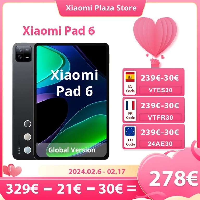 Xiaomi Pad 6 Global Version Mi Tablet 128GB/256GB Snapdragon 870 Processor  11  144Hz WQHD » Chollometro