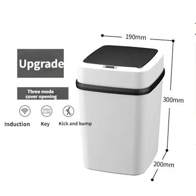 Cubo de basura inteligente para reciclaje, papelera eléctrica con Sensor automático