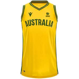 Australia baloncesto macron Hombre Camiseta de segunda. Tallas S a 4XXL