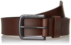 Levi's Seine Metal cinturón, Marrón Oscuro